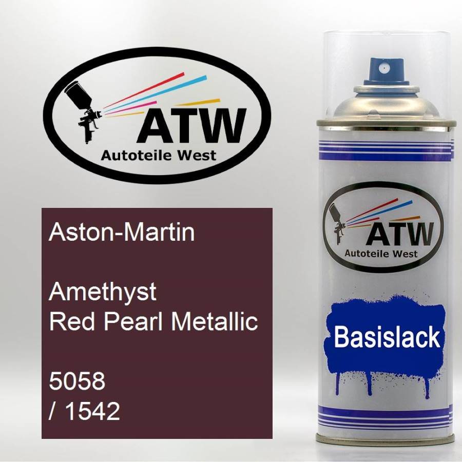 Aston-Martin, Amethyst Red Pearl Metallic, 5058 / 1542: 400ml Sprühdose, von ATW Autoteile West.